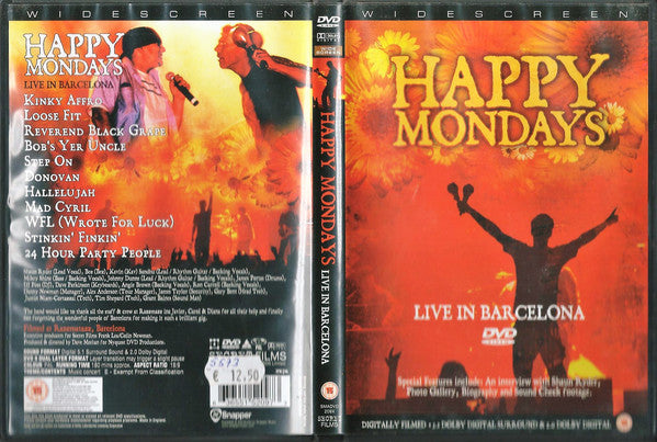 ハッピー・マンデーズ ライヴ・イン・バルセロナ 中古DVD Happy Mondays - Live In Barcelona (Used DVD) – Mad World Records