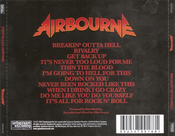 Airbourne - Breakin' Outta Hell (New CD) - Mad World Records