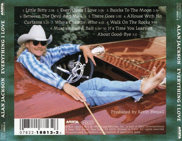 Alan Jackson - Everything I Love (Used CD) - Mad World Records