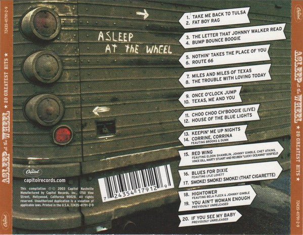 Asleep at the Wheel - 20 Greatest Hits (New CD) - Mad World Records