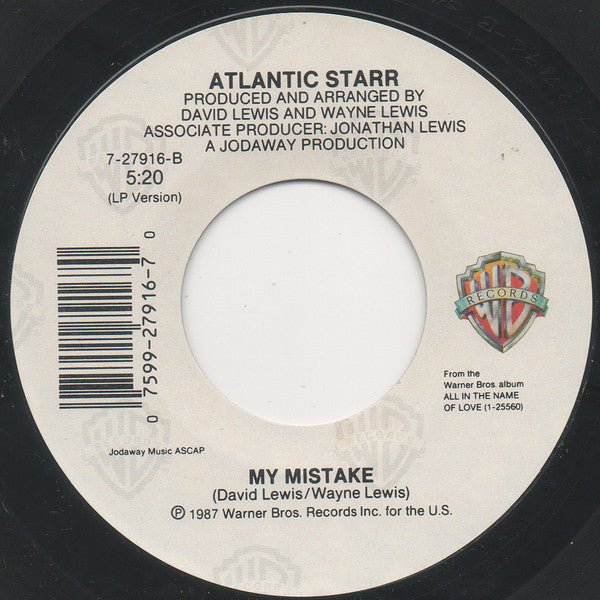 Atlantic Starr - Let The Sun In / My Mistake (Used 7") - Mad World Records