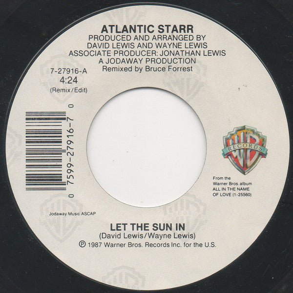 Atlantic Starr - Let The Sun In / My Mistake (Used 7") - Mad World Records