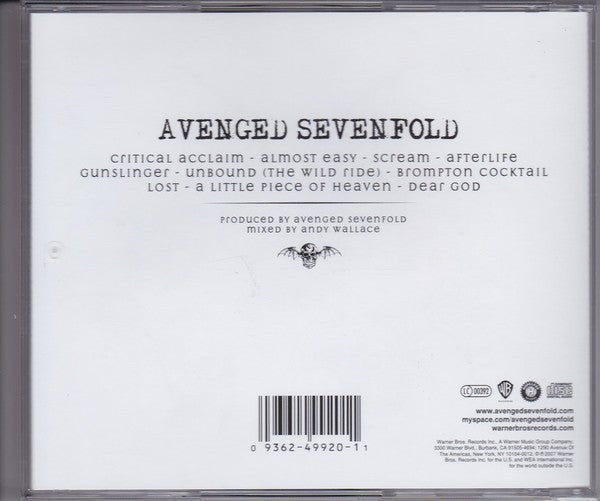 Avenged Sevenfold - Avenged Sevenfold (New CD) - Mad World Records