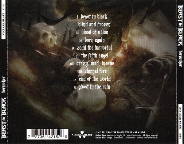 Beast In Black - Berserker (New CD) - Mad World Records