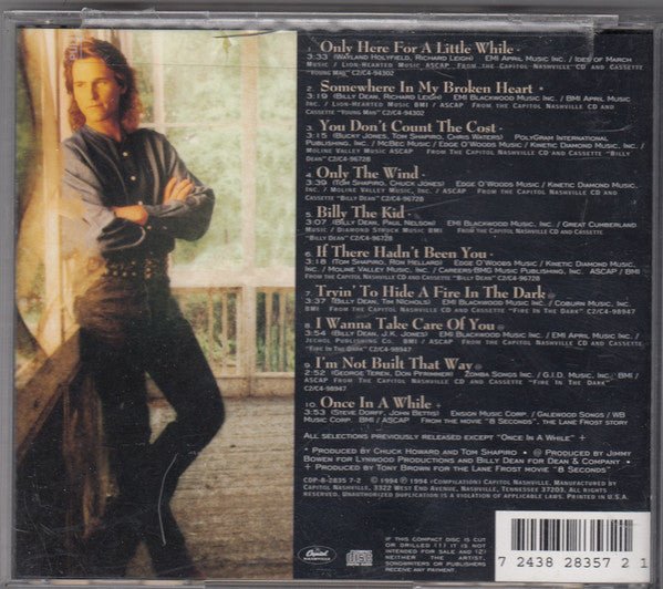 Billy Dean - Greatest Hits - Billy Dean (Used CD) - Mad World Records