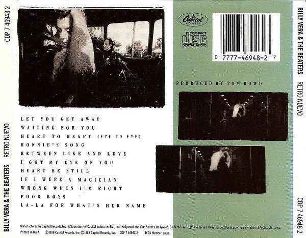 Billy Vera & The Beaters - Retro Nuevo (Used CD) - Mad World Records