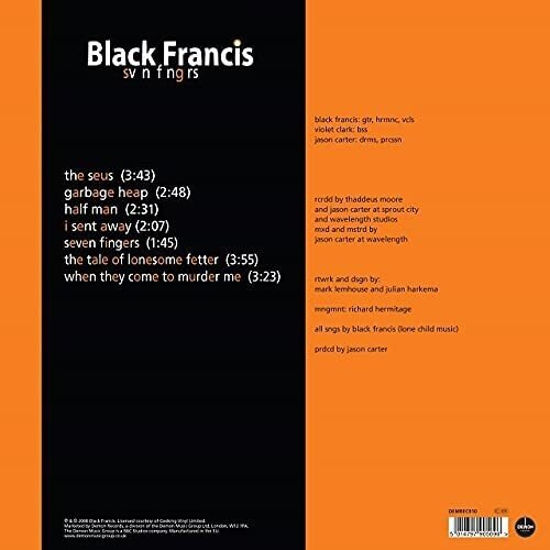 Black Francis [Frank Black] - Svn Fngrs [Orange & White Split Colored Vinyl] [Import] (New Vinyl LP) - Mad World Records