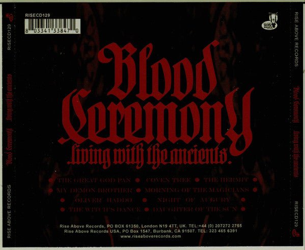 Blood Ceremony - Living With The Ancients (New CD) - Mad World Records