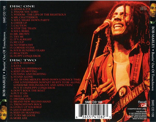 Bob Marley - Bustin' Out of Trenchtown New CD - Mad World Records