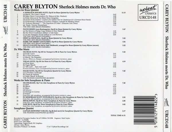 Carey Blyton - Sherlock Holmes Meets Dr Who (Used CD) - Mad World Records