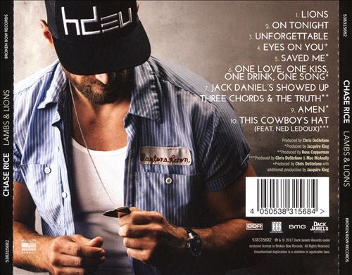 Chase Rice - Lambs & Lions (New CD) - Mad World Records