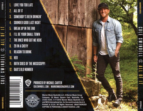 Cole Swindell - All of It (New CD) - Mad World Records