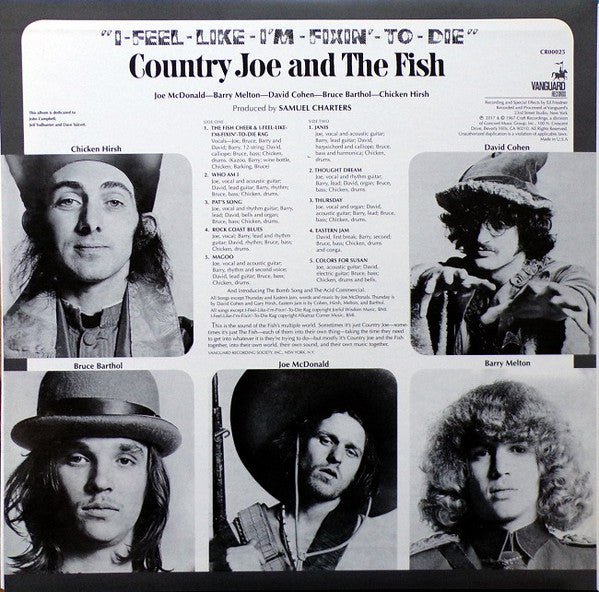 Country Joe & the Fish - I Feel Like I'm Fixin' To Die (New Vinyl LP) - Mad World Records