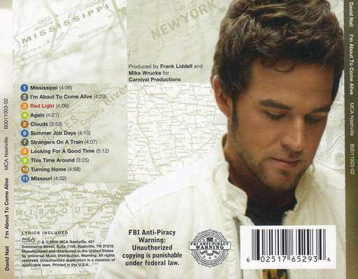 David Nail - I'm About to Come Alive (New CD) - Mad World Records