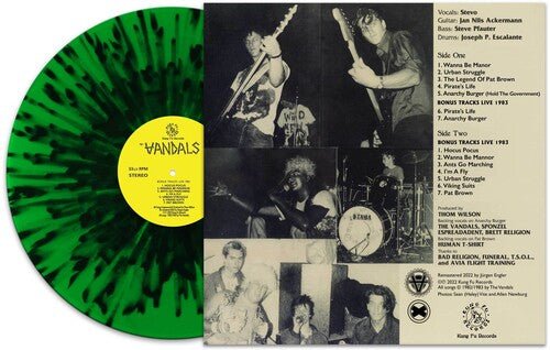 [Discounted] The Vandals - Peace Thru Vandalism [Green w/ Black Splatter] (New Vinyl LP) - Mad World Records