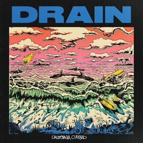 Drain - California Cursed [Translucent Pink with Green Marble Vinyl] (New Vinyl LP) - Mad World Records