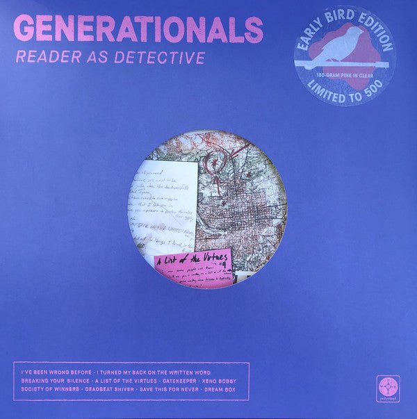 Generationals - Reader as Detective [Cloudy Clear Vinyl] (New Vinyl LP) - Mad World Records