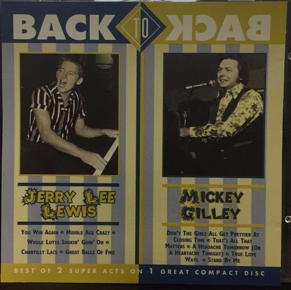 Jerry Lee Lewis & Mickey Gilley ‎ - Back To Back (Used CD) - Mad World Records