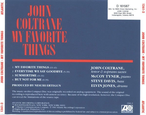 John Coltrane - My Favorite Things (Used CD) - Mad World Records