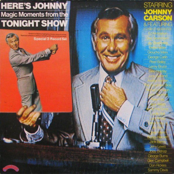 Johnny Carson - Here's Johnny.... Magic Moments From The Tonight Show (Used Vinyl LP) - Mad World Records