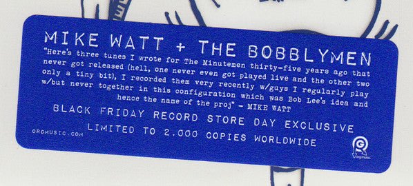 Mike Watt + The Bobblymen - The Bobblymen EP (New 7") - Mad World Records