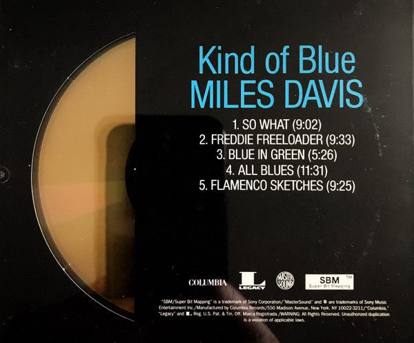 Miles Davis - Kind Of Blue [Gold Disc] (Used CD) - Mad World Records