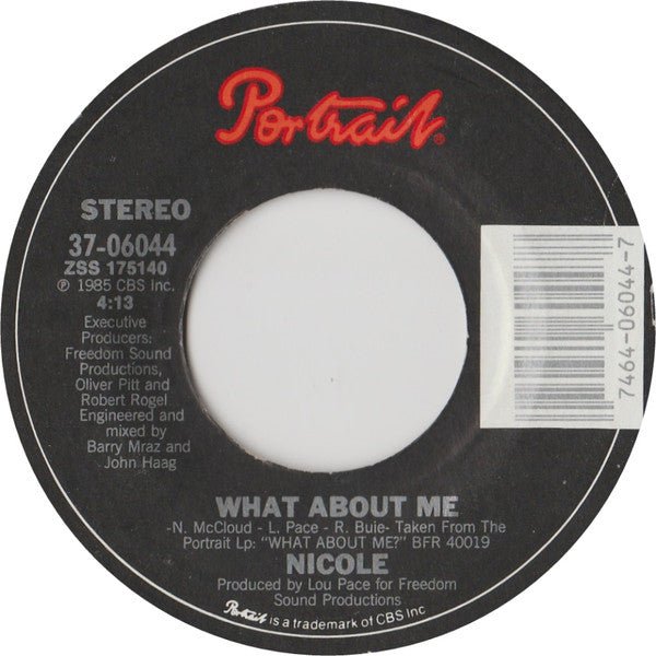 Nicole - What About Me (Used 7") - Mad World Records