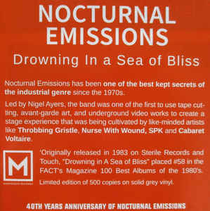 Nocturnal Emissions - Drowning In A Sea Of Bliss [Grey Vinyl] (New Vinyl LP) - Mad World Records