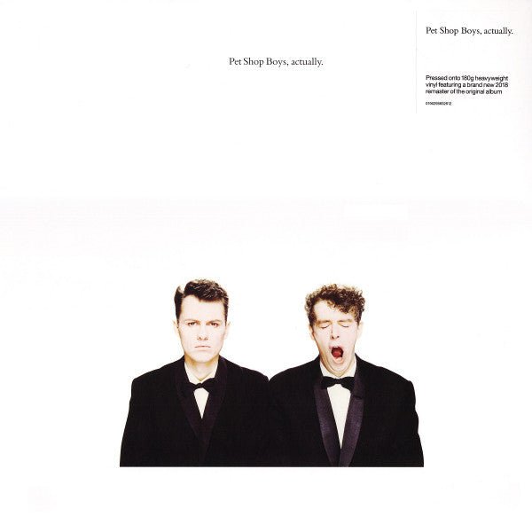 Pet Shop Boys - Actually (2018 Remastered Version) (New Vinyl LP) - Mad World Records