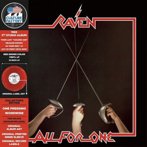 Raven - All For One [Red & Black Smoke Vinyl] (New Vinyl LP) - Mad World Records