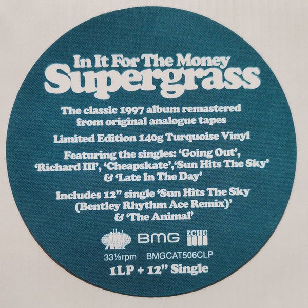 Supergrass - In It For The Money [Turquoise Vinyl] (New Vinyl LP) - Mad World Records