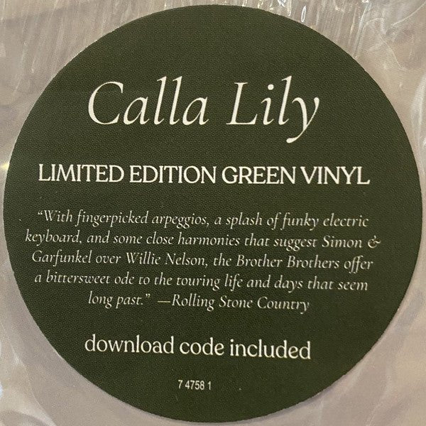 The Brother Brothers - Calla Lily [Green Vinyl] (New Vinyl LP) - Mad World Records