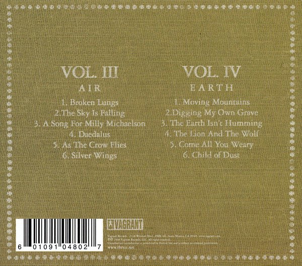 Thrice - The Alchemy Index Vols. III & IV: Air & Earth [2CD] (Used CD) - Mad World Records