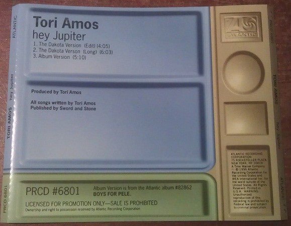 Tori Amos ‎– Hey Jupiter [Promotional Single] (Used CD) - Mad World Records