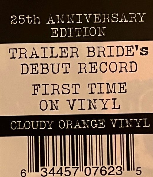 Trailer Bride - Trailer Bride [Orange Vinyl] (New Vinyl LP) - Mad World Records