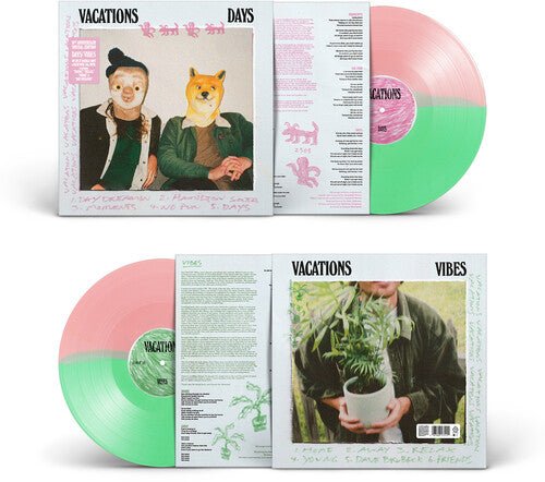 Vacations - Days/ Vibes - Pink/ Green [Pink & Green Vinyl] (New Vinyl LP) - Mad World Records