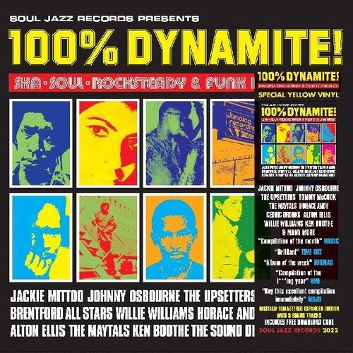 Various Artists - 100% Dynamite Ska Soul Rocksteady & Funk In Jamaica [Yellow Vinyl] (New Vinyl LP) - Mad World Records