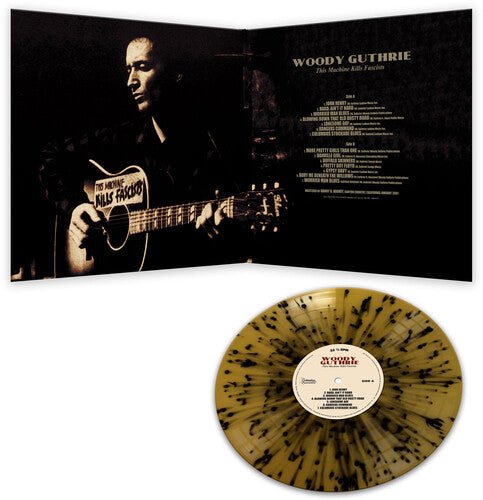 Woody Guthrie - This Machine Kills Fascists [Gold & Black Splatter Vinyl] (New Vinyl LP) - Mad World Records