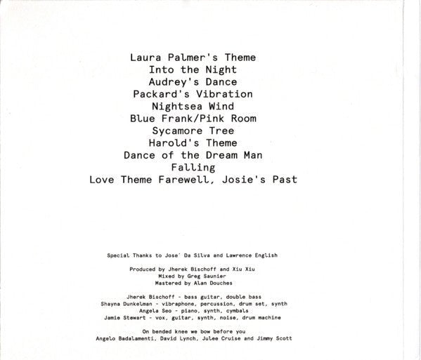 Xiu Xiu - Plays the Music of Twin Peaks (New CD) - Mad World Records